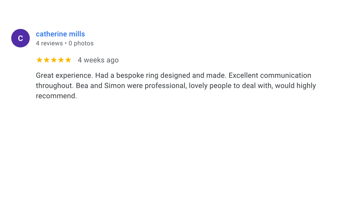 Cath Mills 5 Star Google Review