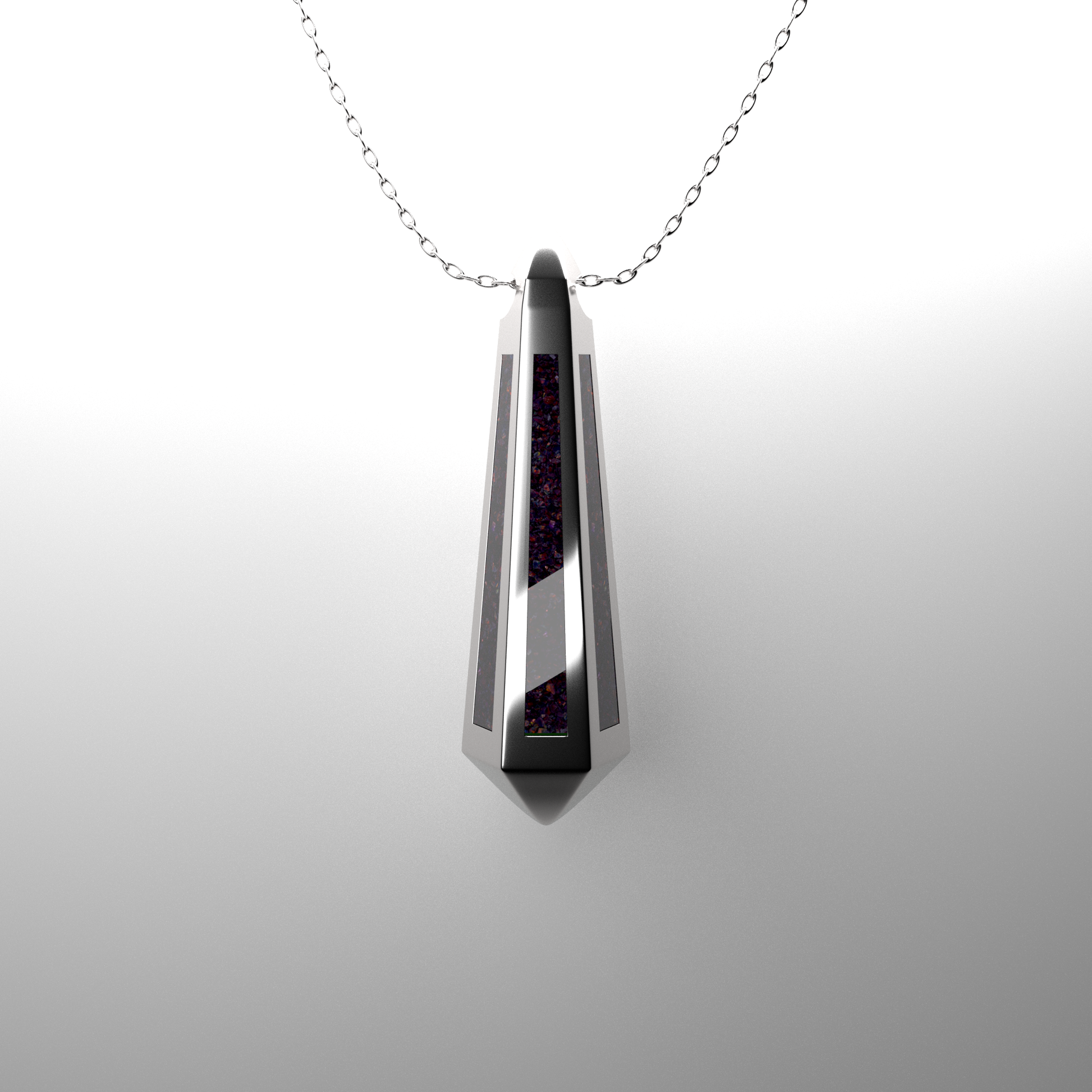 Opal & Ashes Lantern Pendant. Black Fire