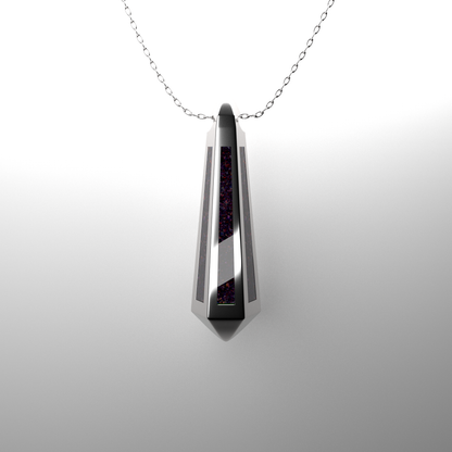 Opal & Ashes Lantern Pendant. Black Fire