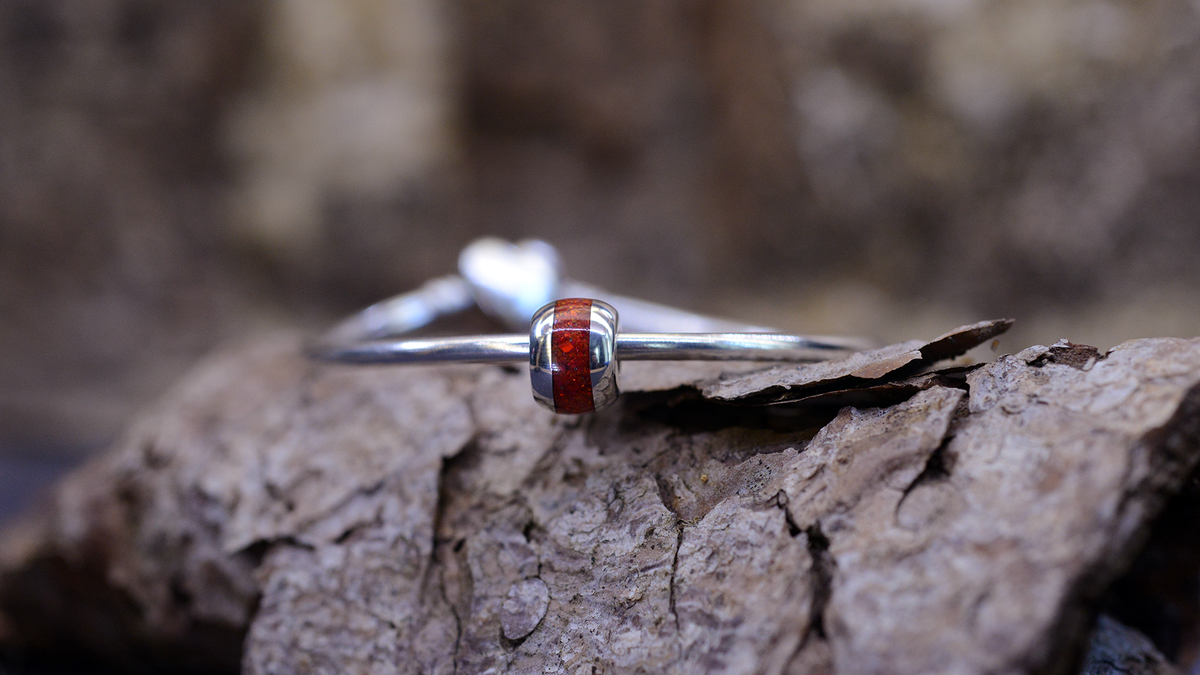 handmade ashes charm UK cremation jewellery. Pandora fit

