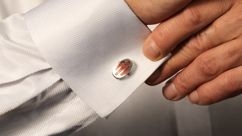 handmade ashes cufflinks UK cremation jewellery
