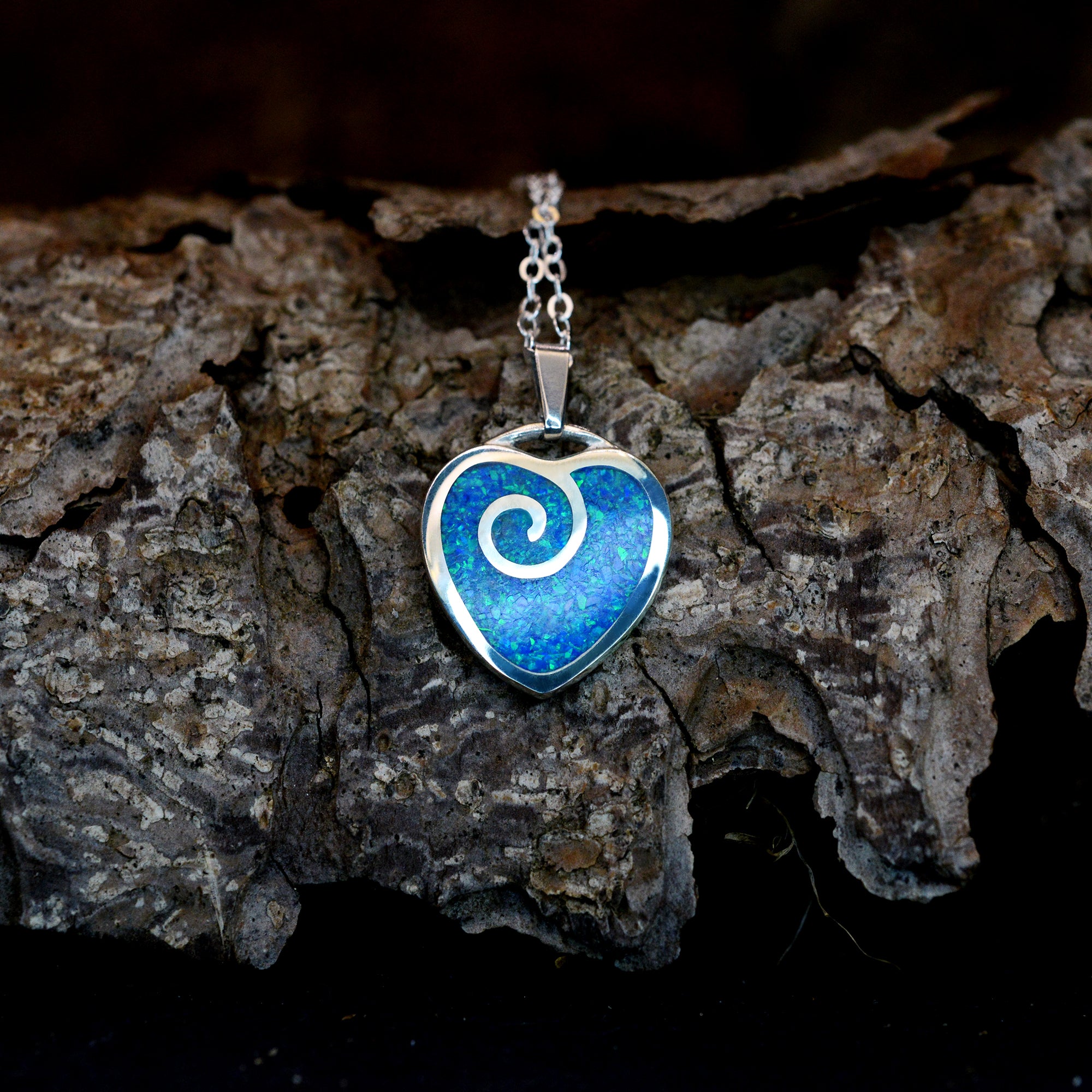 handmade ashes heart necklace UK cremation jewellery. 