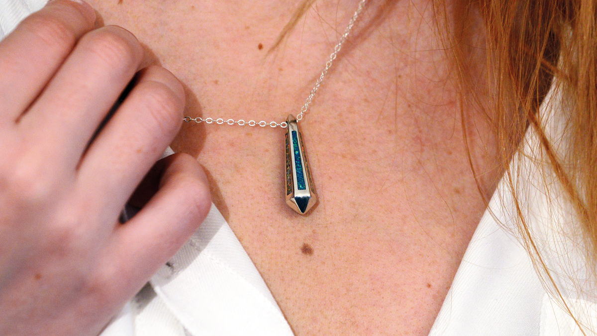handmade ashes lantern necklace UK cremation jewellery. 