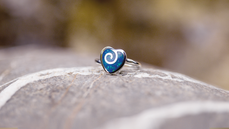 handmade heart ashes ring UK cremation jewellery