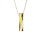 Opals & Ashes Bar Unisex Memorial Pendant 9ct Yellow Gold. Ashes blended with Summer Yellow Opals.