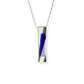 Opals & Ashes Bar Unisex Memorial Pendant 9ct White Gold. Ashes blended with Royal Blue Opals.