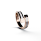Opals & Ashes Dual Spiral Memorial Ring 9ct Rose Gold. Ashes blended with Black Fire and Pearl White Opals.