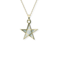 Opals & Ashes Five Star Memorial Pendant 9ct Yellow Gold. Ashes blended with Pearl White Opals.