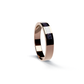 Opals & Ashes Half Circle Unisex Memorial Ring 9ct Rose Gold. Ashes blended with Black Fire Opals.