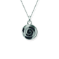 Opals & Ashes Spiral Memorial Pendant Silver. Ashes blended with Black Fire Opals.