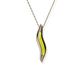 Opals & Ashes Wave Memorial Pendant 9ct Rose Gold. Ashes blended with Summer Yellow Opals.